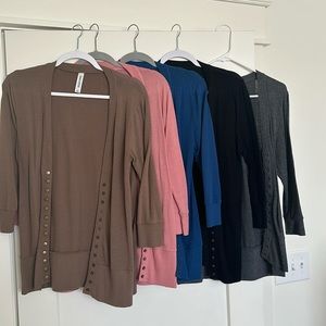 Women’s size large set of 5 cardigans!